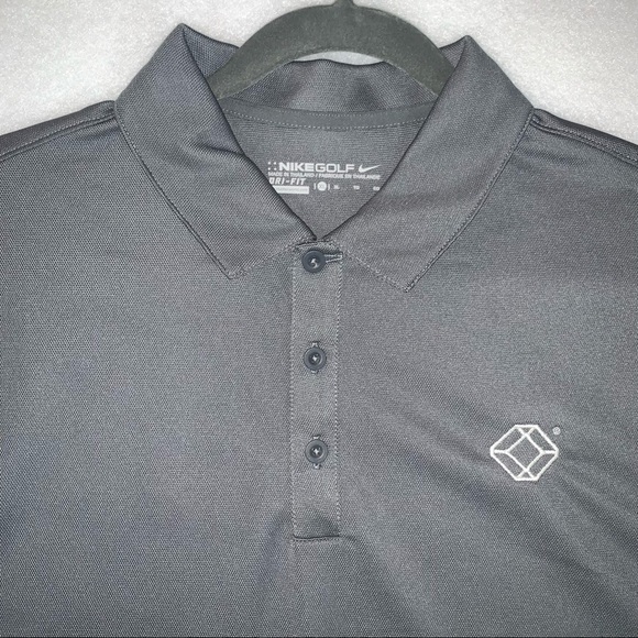 NikeGolf men’s size XL short sleeve polo shirt grey Dri-Fit collared golf shirt - Picture 3 of 16